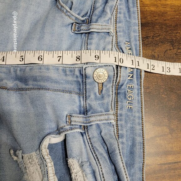American Eagle Jeans 12 L Jegging Mid Rise Next Level Stretch Medium Light Wash - Picture 10 of 13